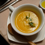 花仙庵 仙仁温泉 岩の湯 - かぼちゃのスープ