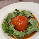 Kanton Dainingu Taku - 海老のすり身入り蒸しトマト
