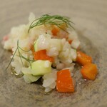 Al-che-cciano - （2023/8月）北寄貝と夏のカラフル野菜のリゾット