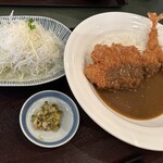 とんかつ 濵かつ - 料理写真:ロースカツカレー＋海老フライトッピング