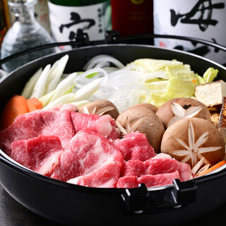 Specially selected Mikawa beef Sukiyaki for year-end and new year parties♪