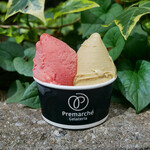 プレマルシェ・ジェラテリア - ☆【プレマルシェ・ジェラテリア アンド オルタナティブ ジャンク 東京中目黒駅前店】さん…シシリアンピスタチオとストロベリー＆ハニー☆