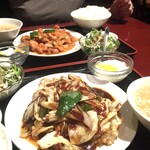 飛龍菜館 - 2014.11 回鍋肉・とり肉ピリ辛炒め