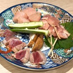 食鶏 しまや - 地鶏ひな鳥6種盛合わせ