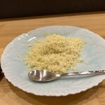 日本料理 直 - 温かい胡麻豆腐と蒸したての栗を裏漉した栗胡麻豆腐　黒蜜添え