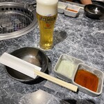 たいが - まずはビールで乾杯！胃袋を活性化させます。