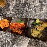 たいが - オーナー厳選のキムチ三種類盛り