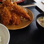 かつや - 秋の海鮮フライ定食(ご飯少な目)