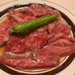 京城園 - ロース1,375円
            牛ロース肉の味付け