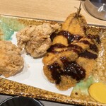 本町 ウワバミ - イワシフライ＋唐揚げ