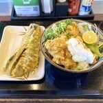 Marugame Seimen - ・タル鶏天ぶっかけ 冷 並 890円/税込
                        ・なす天 140円/税込