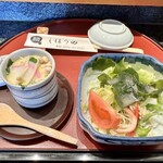 しほう田 - サラダ&茶碗蒸し