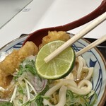 丸亀製麺 - 【2023.9.26(火)】冷タル鶏天ぶっ掛けうどん（並盛）890円→860円のカボス