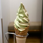 霧の森菓子工房 - 抹茶ほうじ茶ソフトクリーム