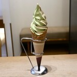 Kirinomori Kashikoubou - 抹茶ほうじ茶ソフトクリーム