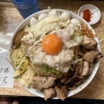 Jikasei Men Masaki Hinyuuka - 汁なし醤油+肉増し+うずら（ｾﾞﾝﾏｼﾋﾉｺﾍﾞﾂｻﾞﾗ）変更ｺﾛﾁｬ-ｼﾝ・ｵｰｼｮﾝﾒﾝゲリラかぼす