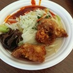 Chuukasoba Kawan - 華丸×猪貴ｺﾗﾎﾞKARAタンメン 2013つくばラーメンフェスタ ドラ猫から揚げトッピング