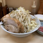 自家製ラーメン大者 - 汁なし（トッピング〜⁈ニンニク少なめ、ヤサイ）