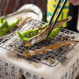 当店自慢！旬の食材を炙る炭火焼♪