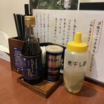 酒肴場 屯 - 卓上の調味料
