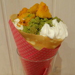 オレンジカウンティ - ごろごろカボチャのクレープ　抹茶クランブル入り