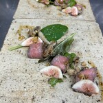 Teppanyaki Kaika - ローストビーフと無花果と胡桃