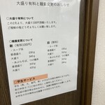 Nagase Ramen - 大盛有料と麺量変更のお知らせ