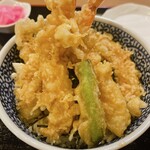 Konishiya - 海老天丼　海老3、野菜2