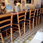 クックライトキッチン - カウンターにはアクリル板が設置され栄ます