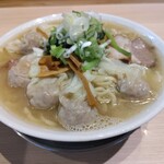 桜上水 船越 - 塩ワンタンメン （1200円）＋大盛（100円）