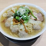 桜上水 船越 - 塩ワンタンメン （1200円）＋大盛（100円）