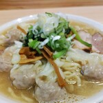 桜上水 船越 - 塩ワンタンメン （1200円）＋大盛（100円）