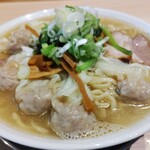 桜上水 船越 - 塩ワンタンメン （1200円）＋大盛（100円）