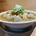 桜上水 船越 - 塩ワンタンメン （1200円）＋大盛（100円）