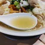 桜上水 船越 - 塩ワンタンメン （1200円）＋大盛（100円）