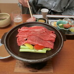 東屋 - 牛の陶板焼き