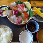 まつ卉お魚処 - 刺身定食（上）1780円  ご飯大盛もできる