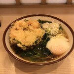 そばの神田 東一屋 - アサソバビンボー！　
      朝そば＋えびかき揚げ！