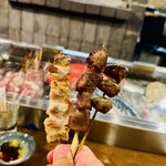 串焼炉端 三代目 巌流 - 豚バラ牛タン丸ハツ