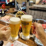 串焼炉端 三代目 巌流 - 生ビール