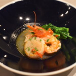 Global French Kitchen Shizuku - 季節のお魚と帆立貝,天使の海老 ブイヤベース風