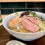 手打麺祭 かめ囲 - かめ囲のニボコン、味玉TP