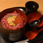 和牛焼肉 ミートバル 肉たらし - 雲丹と和牛のひつまぶし御膳