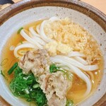 218893194 - かけうどん（ひやひや）に天かすとおろししょうがを乗せて