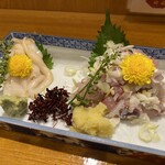 味のまる藤 - 石垣貝刺身　あじ叩き