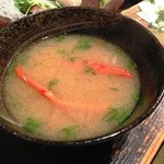 おーちゃん - 伊勢海老味噌汁にしてもらいました。