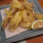 味処 大丸 - 烏賊の活き造り、後造りはいつもの天ぷらに