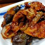松屋 - 豚と茄子の辛味噌炒め定食 700円(通常750円)