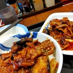 Matsuya - 豚と茄子の辛味噌炒め定食 700円(通常750円)、ご飯は特盛でお願いしました