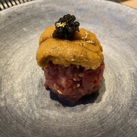 にく稲 - 贅沢♪赤身大福雲丹キャビア添え